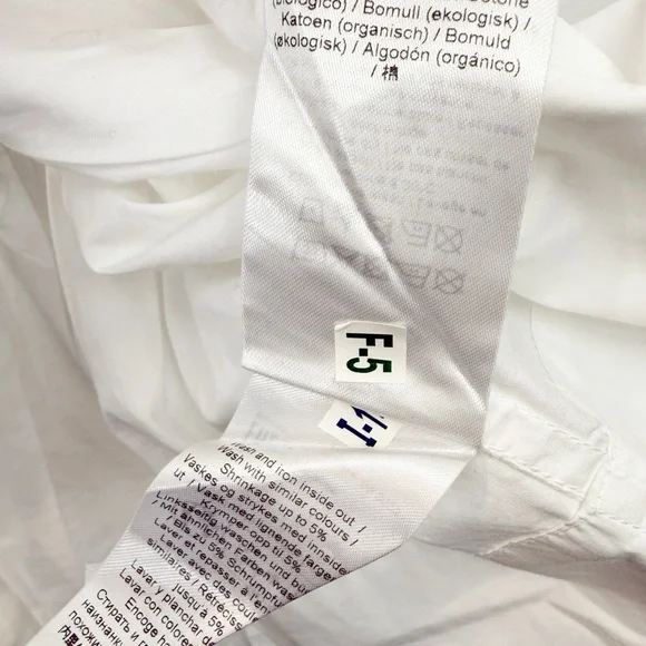 Ganni Cotton Poplin Tie String Peplum Blouse in White Size 44 - Picture 5 of 7